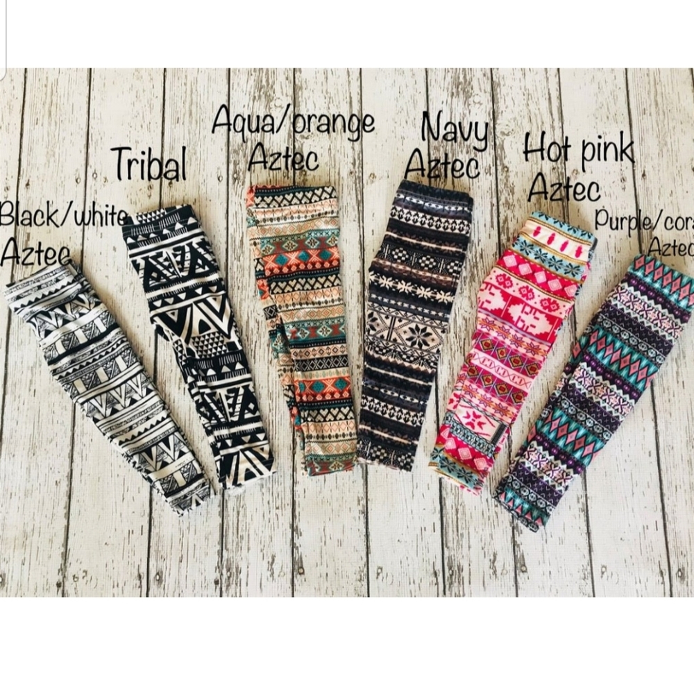 2 pairs girl's patterned leggings